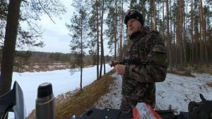 Первый день весны. Снова в лесу на квадроцикле. Пытался доехать до "карельской" речки.