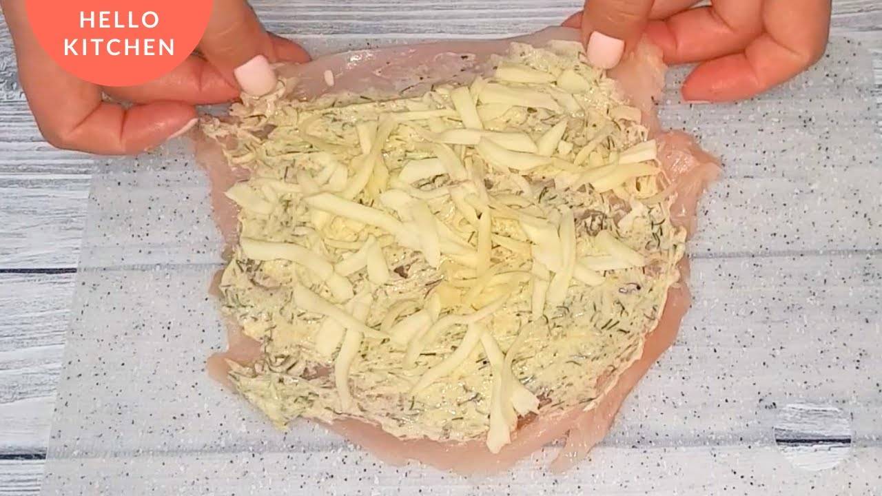 Куриные Рулетики на Новогодний стол // Рецепт курицы в духовке с сыром смотреть онлайн