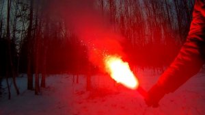 Фальшфейер, запуск огня, сработал