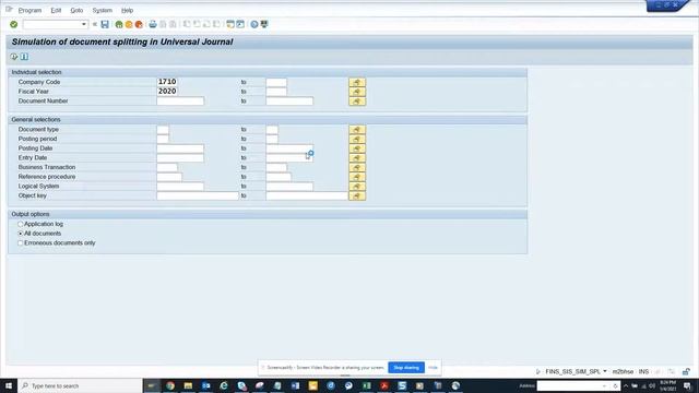 SAP FICO- Simulation of document splitting in Universal Journal FINS_SIS_SIM_SPL смотреть онлайн