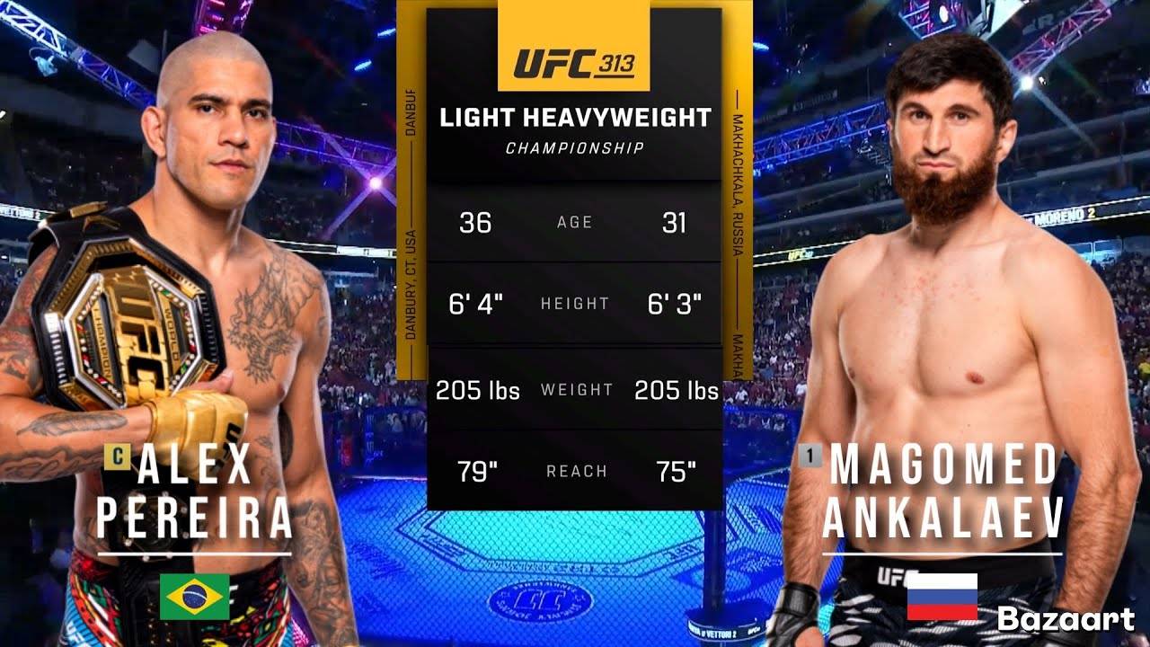 АЛЕКС ПЕРЕЙРА ПРОТИВ МАГОМЕДА АНКАЛАЕВА ПОЛНЫЙ БОЙ UFC 313