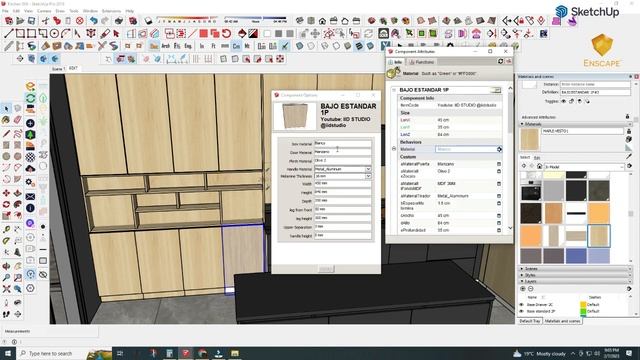 Modular Kitchen Rendering in Enscape & Modeling in SketchUp  | 3D Modeling & Rendering  SketchUp