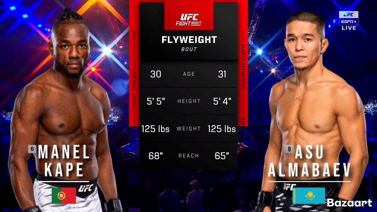 МАНЕЛ КАПЕ ПРОТИВ АСУ АЛМАБАЕВА ПОЛНЫЙ БОЙ UFC VEGAS 103