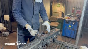 04-03-2025 Сварка чугунного коллектора с водяным контуром