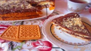 Домашний торт с шоколадно-масленым кремом