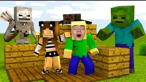 ПОСТРОЙ ЧТОБЫ ВЫЖИТЬ В МАЙНКРАФТ #4 БАЛДИ И ДЕВОЧКИ ПРО БИТВА СТРОИТЕЛЕЙ ВЫЖИВАНИЕ С МОНСТРАМИ смотреть онлайн