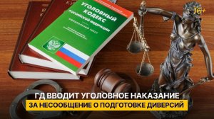 ГД вводит уголовное наказание за несообщение о подготовке диверсий