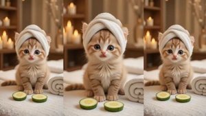 Spa day for cute little kittens ❤️