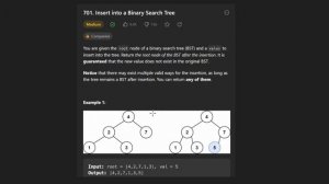 Leetcode 701: Insert into a Binary Search Tree (RU)