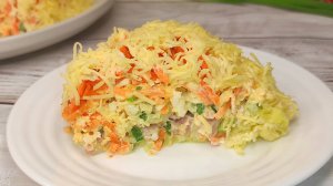 ПРАЗДНИЧНЫЙ салат _МАРКИЗ_ с копченой КУРИЦЕЙ и морковью   по-корейски.