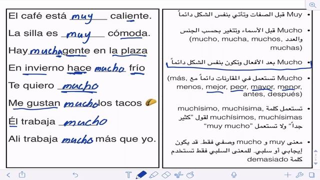 الإسبانية مع باسل | الفرق بين Muy-Mucho смотреть онлайн