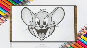 Как нарисовать Джерри из мультфильма "Том и Джерри". Рисование карандашом