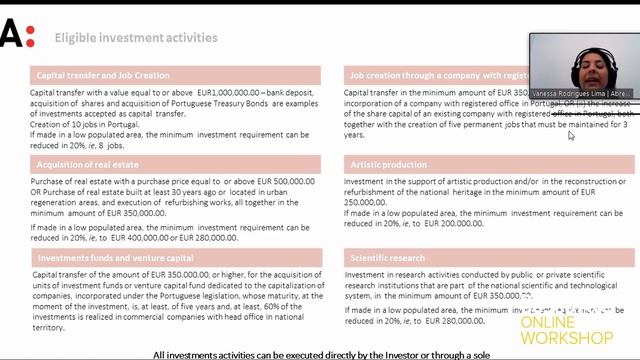 ВНЖ за инвестиции: Золотая Виза Португалии | Abreu Advogados | 13.10.2020 смотреть онлайн