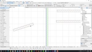Работа со стенами в Архикад. Инструменты базировать и перечечь