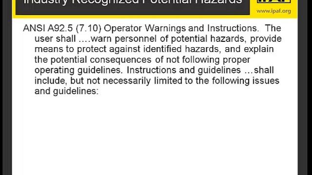 Risk Assessment, Control Measures, and Product Selection for Aerial Work Platforms смотреть онлайн