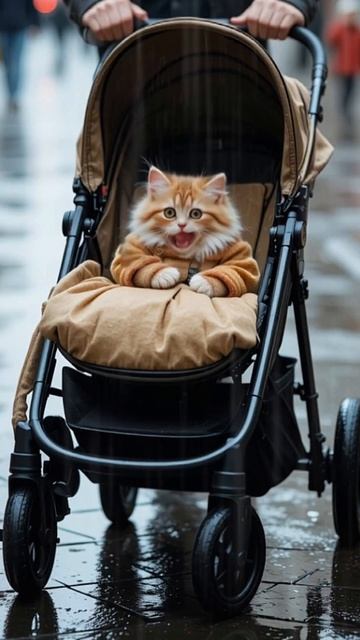 ️cute kitten: Rain is not a reason to stay at home! #cat #kitten #cute #funny #apt #aptapt смотреть онлайн