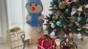 Своими руками декор к Рождеству 🎄, снеговик ⛄️ из бумаги , белого клея  ПВА и воздушных шаров 🎈