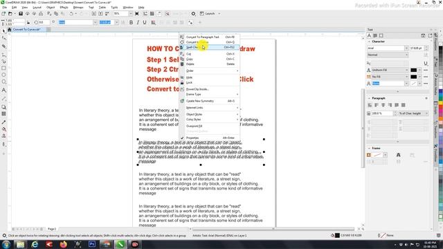 How to convert curves to text in coreldraw 2020 | Easy Way | Tips & trick смотреть онлайн