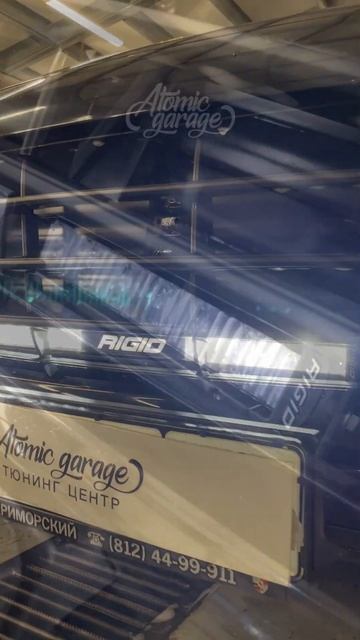 Светодиодная балка RIGID на Porsche Cayenne 958 рестайлинг