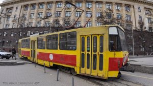 Трамвай Tatra T6B5SU и КТМ-19 в Ростове-на-Дону