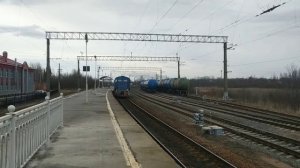 Тепловоз ТГМ4Б-0031 следует резервом через станцию Петрокрепость