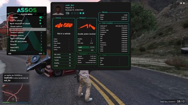 Gta V mod menu - ASSOS Premium 4.5.0 - Best Menu - Undetected - 09/09/2023