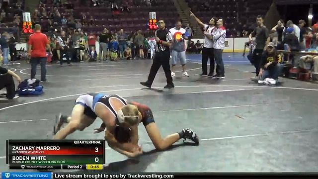 MS 110 Zachary Marrero Grandview Wolves Vs Boden White Pueblo County Wrestling Club смотреть онлайн