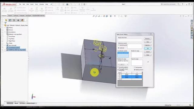 What's New in SOLIDWORKS 2017 Tutorial : Table driven Pattern | SOLIDWORKS 2018