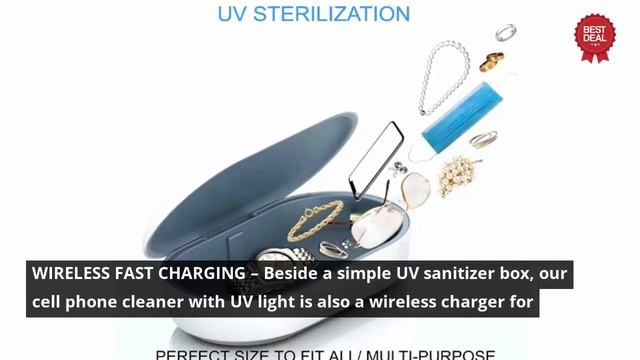 Uvee Pro UV Light Sanitizer Box with Wireless Fast Charging for Smartphone