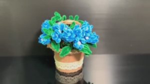 своими руками букет цветов 💐 из синельной проволоки 🧺