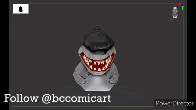 Shark Zbrush 3D sculpture