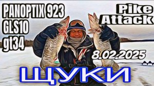 PIKE_ATTACK. АТАКА ЩУКИ на ЭКРАНЕ. КАК СПРОВОЦИРОВАТЬ ЩУКУ ЗИМОЙ. ОТЛИЧНАЯ РЫБАЛКА 8 февраля 2025 го