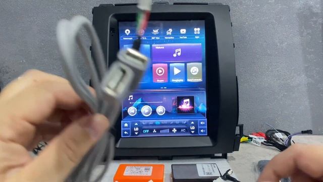 Магнитола в стиле Tesla (Тесла) для Totota Land Cruiser Prado 120 смотреть онлайн