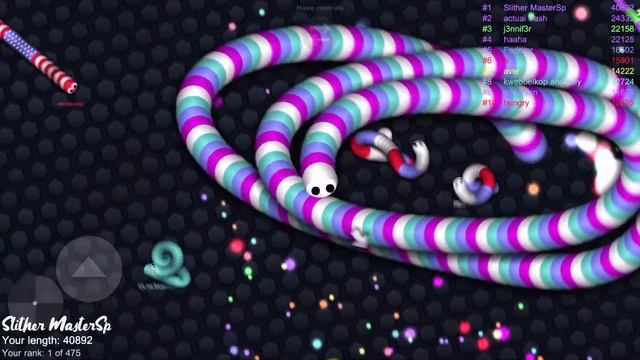 Slither.io A.I. 1 Giant Monster Worm vs. Tiny Invasion Worm | Slither Snake Best Gameplay! #316