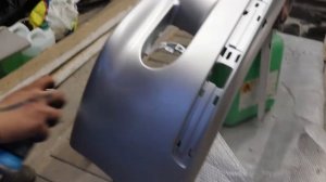 Покрасили и поставили новый бампер на BMW E39