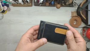 Кошелек кожаный черный