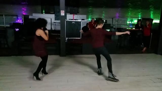Elvis Collado and Melanie Castillo salsa On2 Workshop demo