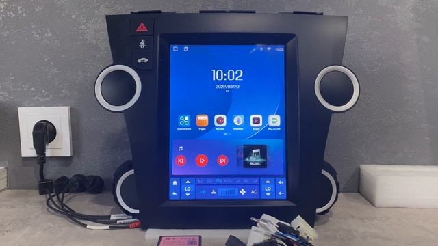 Магнитола в стиле Tesla (Тесла) для Toyota Highlander II (XU40) (2007-2014) смотреть онлайн