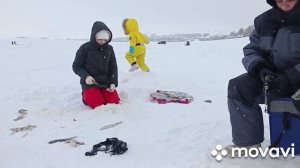 всей семьёй на рыбалку.