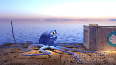 Мультяшный осьминожка