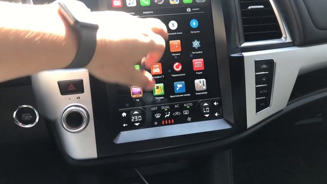 Tesla Style Магнитола на Toyota Highlander U50 2014+ смотреть онлайн