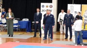 Открытие соревнований по тхэквондо.