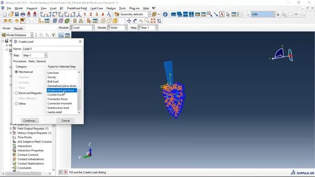 Abaqus Tutorial: Stress Analysis of Gas Turbine Blade Dueto Centrifugal Force #abaqustutorial