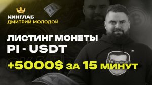 +5000$ за 15 минут торговли на монете PI - USDT. Трейдинг в реальном времени | Академия Кинглаб