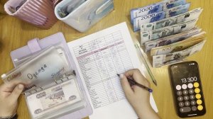 Распределение денег по конвертам. Март первое распределение 66600 . Система конвертов.