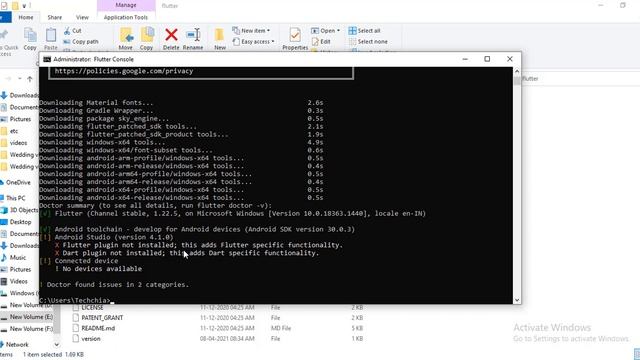 Flutter plugin not installed