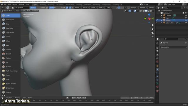 How To Sculpt A Stylized Character Head In Blender Full Process | Blender Sculpting Tutorial смотреть онлайн