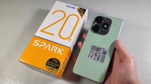 Распаковка Tecno Spark 20C