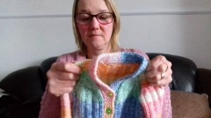Finished rainbow cardigan and a new wip