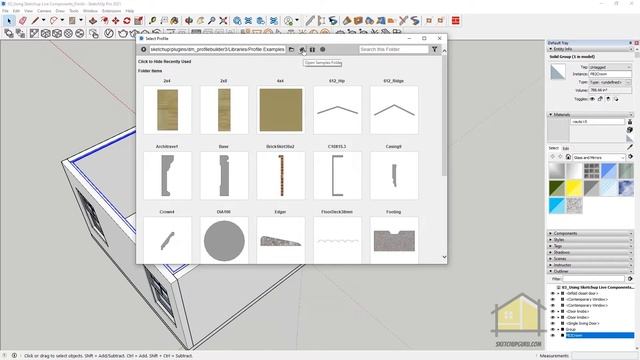 How to use Profile Builder for Interior Modeling in Sketchup | Create Moldings with Profile Builder